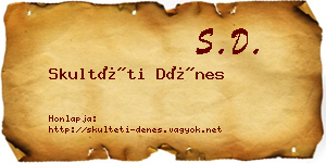 Skultéti Dénes névjegykártya